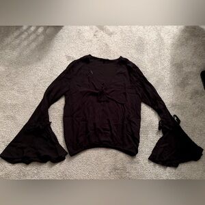 Forever21 Black Blouse with wide sleeves